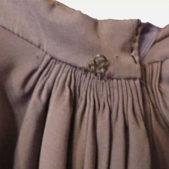 Lovely Lace Lavished Taupe Twill Victorian Museum Dress - Wearable - Picture 7 of 12